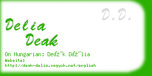 delia deak business card